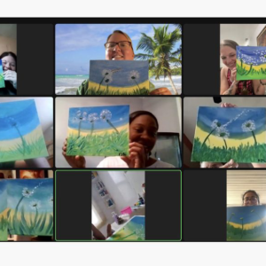 A paint night over Zoom.